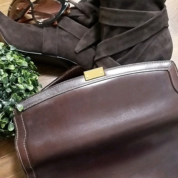 Vintage Gucci Chocolate Brown Leather Clutch - Picture 6 of 15